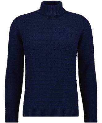 Ragman Rundhalspullover RAGMAN, Herren, Gr. 50, blau (marineblau), Strick, 90% Wolle 10% Cashmere, ohne Ausschnitt, Pullover Rundhalspullover