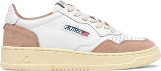 Autry Low-Top Sneakers with Rose Suede Accents