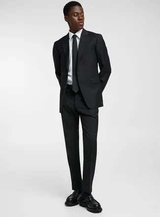 Tiger Of Sweden Mens Pure wool micro-jacquard pant Slim fit