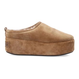 Balenciaga Slippers, female, Beige, 7 UK, Alaska Soft Platform Mule