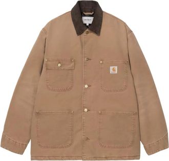 Carhartt Work in Progress OG Chore Coat Bruin Canvas Jas - Heren - Zomerjassen - Bruin - L - Katoen - Jassen