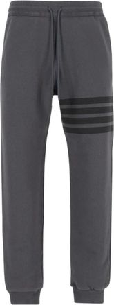 Thom Browne Loopback 4-Bar Track Pants - Heren - Sweatpants - Grijs - M - Katoen - Broeken