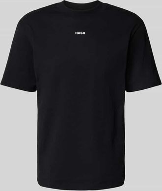 HUGO BOSS T-Shirt mit Label-Print Modell Dapolino in Black, Größe XL