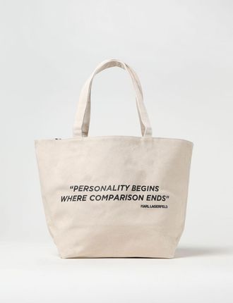 Karl Lagerfeld Borsa Karl Lagerfeld reversibile in canvas di cotone riciclato con stampa