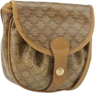 Celine Pre-owned Cross Body Bags, female, Beige, Size: ONE SIZE Pre-owned Vintage Shoulder Bag