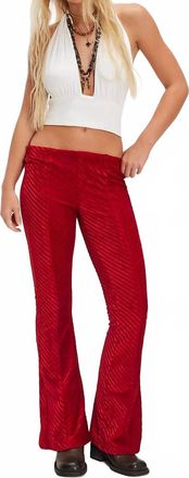 Free People Penny Pull On Velvet Pant In Salsa