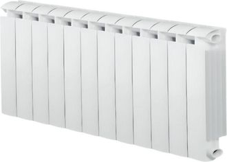 Global Klass 500 Calentador Central De Aluminio Fundido Blanco De 12 Elementos, 1392w