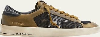 Golden Goose Mens Stardan Leather & Mesh Low-Top Sneakers