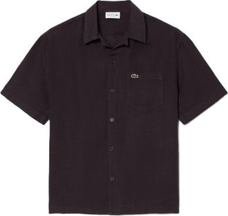 Lacoste Short-Sleeved Button-Up Shirt with Classic Collar