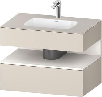 Duravit Qatego Lavabo Encastrado Con Base De Lavabo Consola, - Duravit