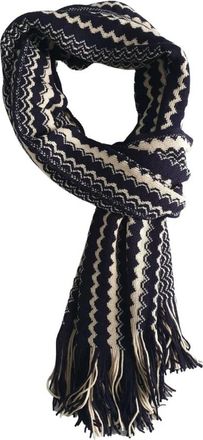 Missoni Geometric Fantasy Wollen Mix Sjaal - Dames - Wintersjaals - Veelkleurig - ONE Size - Wol - Accessoires