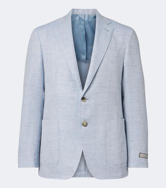 Canali Blazer espigado de lino y lana