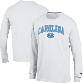 Champion Mens Champion White North Carolina Tar Heels Arch Over Logo Long Sleeve T-Shirt at Nordstrom, Size Xx-Large