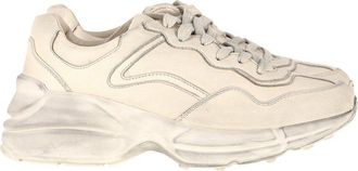 Gucci Womens Leather Distressed Rhyton Sneaker (Authentic Pre-Loved)