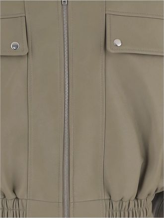 Frankie Shop Womens Nylon Jacket Khaki Polyurethane