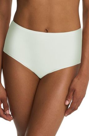 Natori Bliss Bare Cotton High Waist Briefs in Iced Mint at Nordstrom, Size X-Large