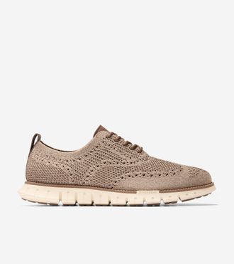 Cole Haan Mens ZER&Oslash;GRAND Remastered Stitchlite Wingtip Oxford Shoes - Brown Size 10.5