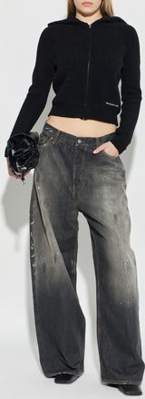 Alexander Wang Fleece Sweatshirt, Womens, Black