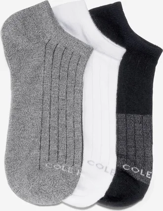 Cole Haan Womens Supersoft 3-Pack Low Cut Socks - Black