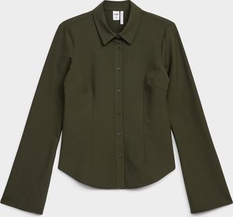 Twik Womens Stretch fitted crepe shirt