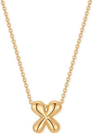 Brook & York Mini Pippa Bubble Initial Pendant Necklace in Gold X at Nordstrom