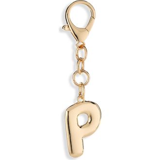Leith Bubble Initial Bag Charm in P- Gold at Nordstrom Rack