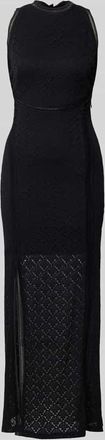 Guess Maxikleid mit Spitze und Gehschlitz Modell NEW LIZA in Black, Gr&ouml;&szlig;e XL
