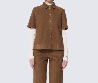 Tara Jarmon Camilia Chemise Blouse In Noisette