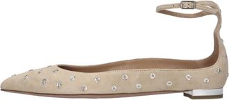 Aquazzura Love Affair Ballerina Flats - Dames - Ballerinas - Beige - 37 1/2 EU - Leer - Schoenen