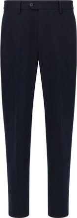 Boggi Milano Broeken, Heren, Blauw, W32, Katoen, Stretch Katoen/Tencel Broek