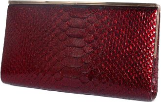 Jimmy Choo London Red Leather Clutch (Authentic Pre-Loved)