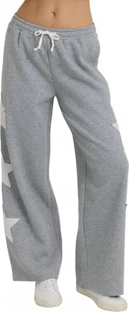 Vintage Havana Terry Crew Neck Star Pants In Grey