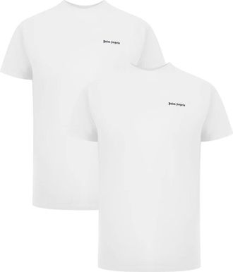 Palm Angels Twee-Pack Classic Logo Witte T-Shirts