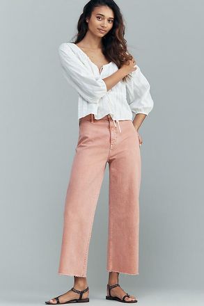 Pistola Denim Penny High-Rise Crop Wide-Leg Jeans