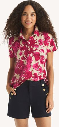 Nautica Womens Printed Polo
