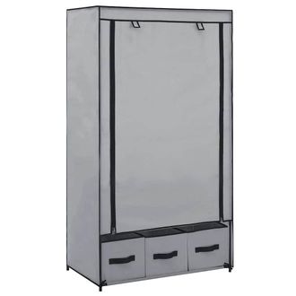 vidaXL Armario De Tela Gris 87x49x159 Cm Vidaxl