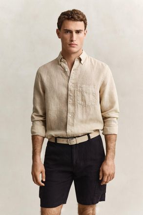 GANT Men Linen Shirt (XXXL) OAT BEIGE