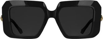 Kendra Scott Brooke 54mm Square Sunglasses in Black at Nordstrom