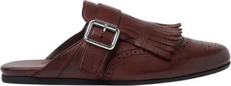 Scarosso Gemma Mule - Dames - Slip ons - Bruin - 38 EU - Leer - Schoenen