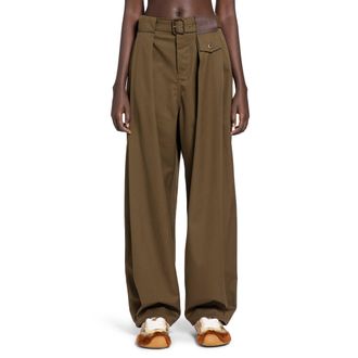 Loewe Pleated Cotton Silk Trousers