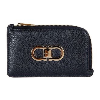 Ferragamo Clutches, female, Black, Size: ONE SIZE Credit Card Holder with Coin Purse