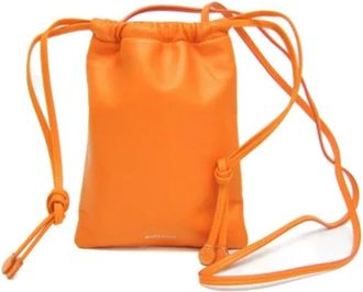 Burberry Tweedehands leren schoudertassen - Dames - Vintage Schoudertas - Oranje - ONE Size - Leer - Vintage