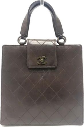 Chanel Pre-owned Vintage Handbag - Dames - Vintage Handtas - Bruin - ONE Size - Leer - Vintage