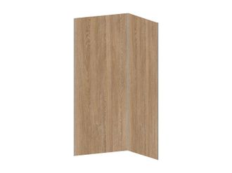 Vente-Unique Lote de 2 paneles murales de ducha efecto madera de aluminio - Ancho 90 x 120 x Alt. 210 cm - ENEKO