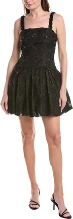 Adrianna Papell Soutache Flounce Short Dress
