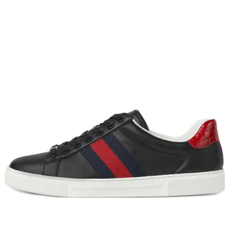 Gucci Ace Low-Top Sneakers Black Red 757892-AACAG-1096