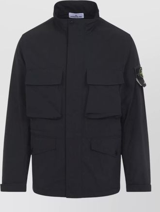 Stone Island field jacket high collar front pockets