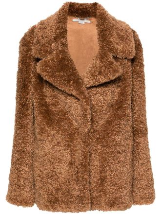 Stella McCartney Giacca Fluffy - Marrone