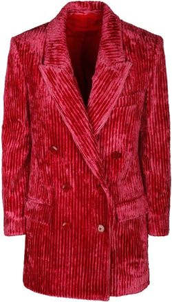 Isabel Marant Raspberry Velvet Effect Jacket - Dames - Blazers - Roze - S - Jassen