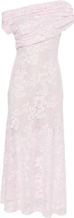 Self Portrait Midi-jurk met kant - Roze